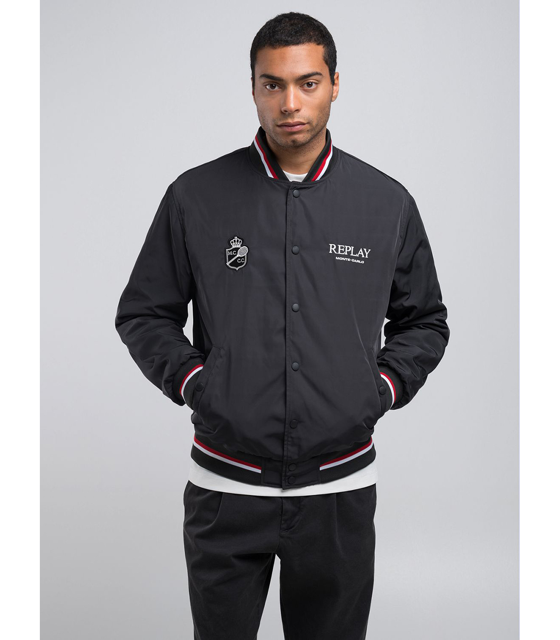 モンテカルロ カントリークラブ コレクション ユニセックス ボンバージャケット 詳細画像 ブラック 2